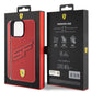 Ferrari iPhone 15 Pro Uyumlu PU Deri SF Kılıf Kırmızı  Ferrari
