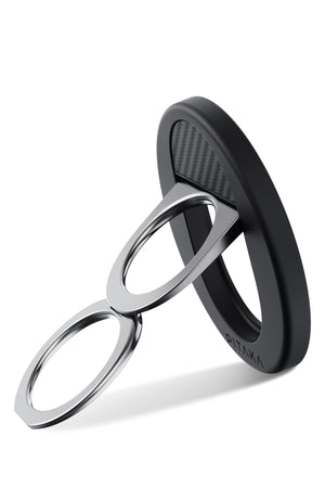 Pitaka Aramid Fiber 600D MagEZ Grip 3 Magsafe Magnetik Ring Stand Telefon Tutucu Siyah Pitaka
