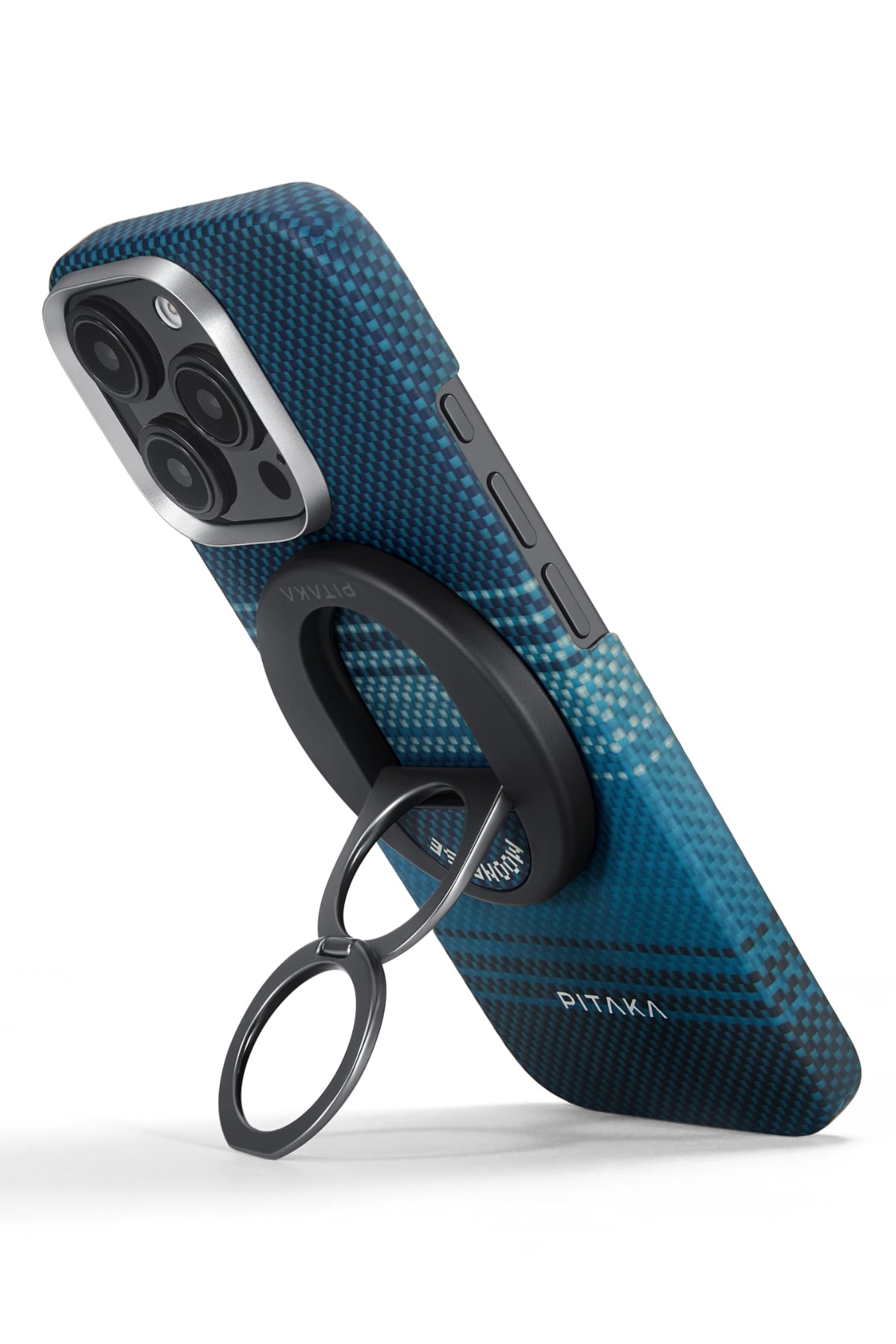 Pitaka Aramid Fiber MagEZ Grip 3 Magsafe Magnetik Ring Stand Telefon Tutucu Moonrise Pitaka