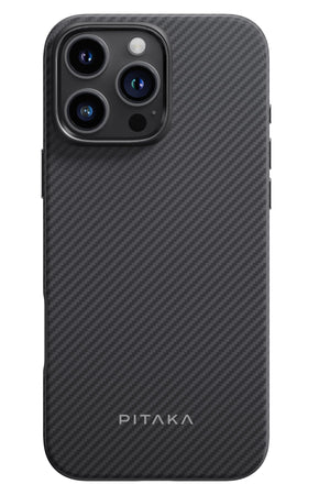 Pitaka Classic Military-Grade iPhone 16 Pro Max MagSafe Uyumlu Aramid Fiber Kılıf Siyah  Pitaka