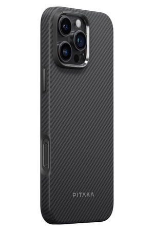 Pitaka Classic Military-Grade iPhone 16 Pro Max MagSafe Uyumlu Aramid Fiber Kılıf Siyah  Pitaka