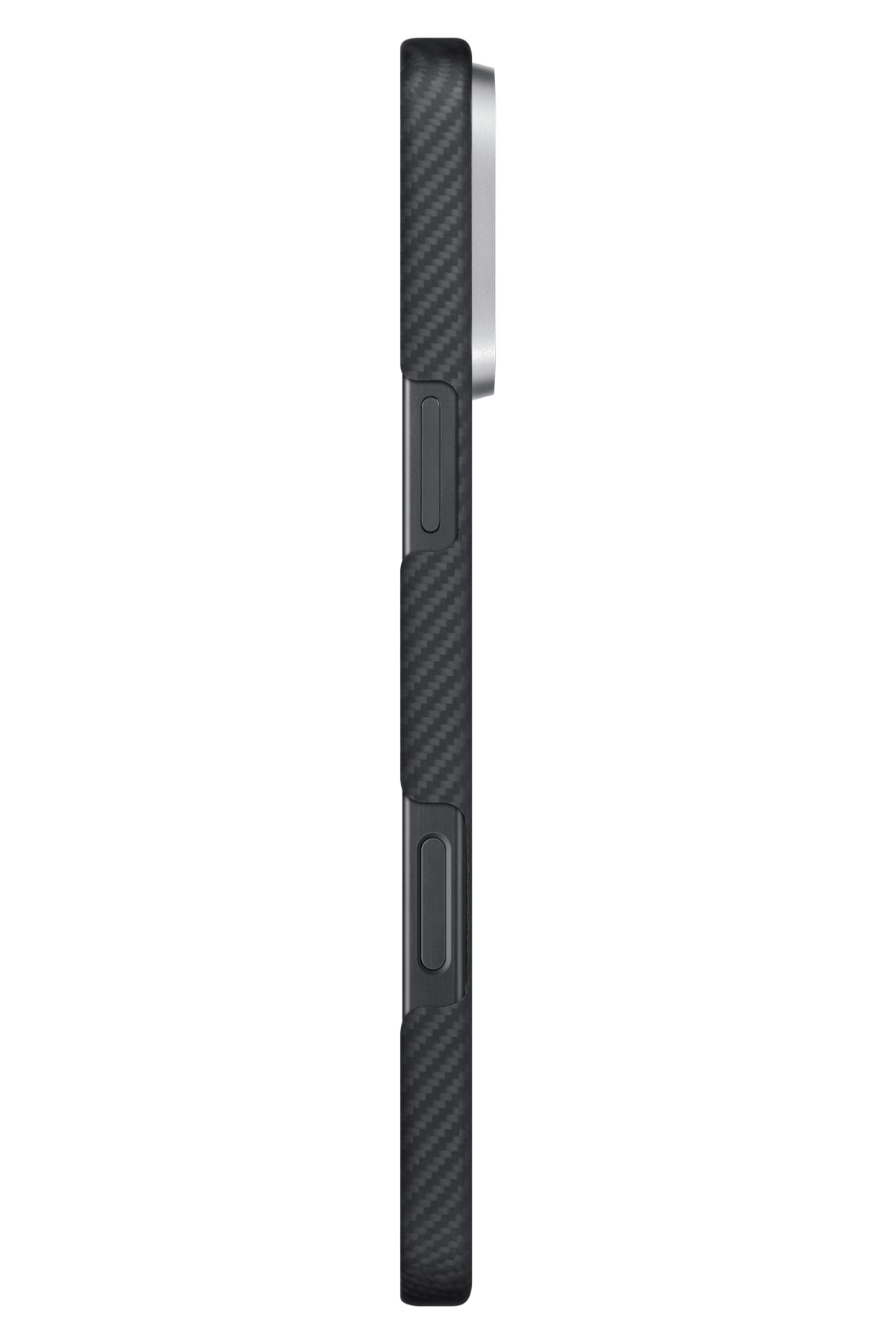 Pitaka Classic Ultra Slim Yüzük Standlı iPhone 16 Pro MagSafe Uyumlu 600D Aramid Fiber Kılıf Siyah (Kopya) Pitaka
