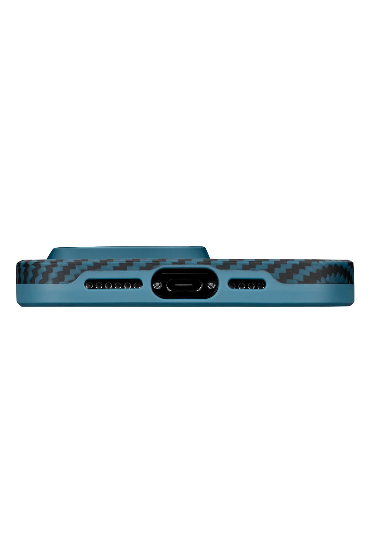 Military-Grade iPhone 15 Pro MagSafe Uyumlu 1500D Aramid Fiber Kılıf Mavi Pitaka
