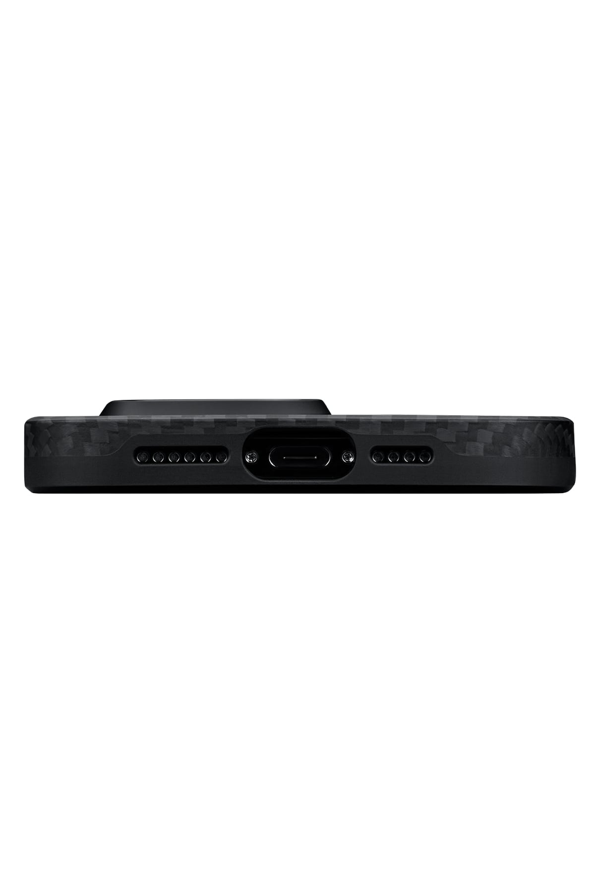 Military-Grade iPhone 15 Pro MagSafe Uyumlu 1500D Aramid Fiber Kılıf Siyah Pitaka