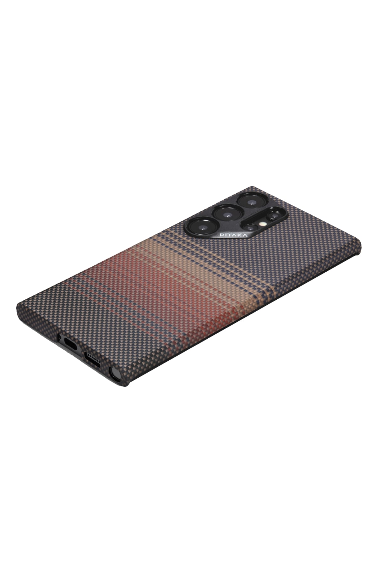 Pitaka Tactile Woven Galaxy S24 Ultra MagSafe Uyumlu Aramid Fiber Kılıf Sunset  Pitaka