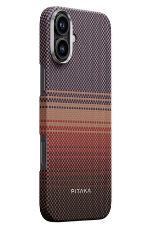 Pitaka Tactile Woven iPhone 16 Plus MagSafe Uyumlu Kılıf Sunset  Pitaka
