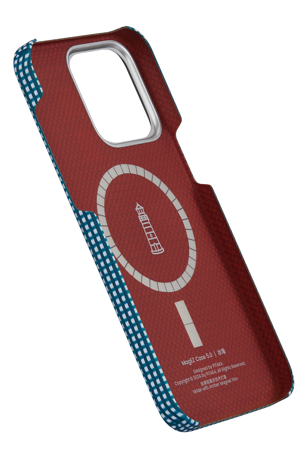 Pitaka Ultra Slim AWA iPhone 15 Pro MagSafe Uyumlu 600D Aramid Fiber Kılıf Ocean  Pitaka