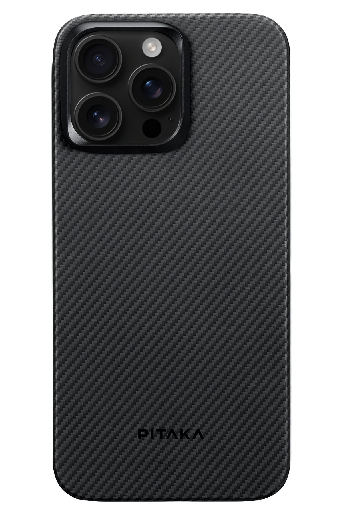 Pitaka Ultra-Slim Classic iPhone 15 Pro Max MagSafe Uyumlu 600D Aramid Fiber Kılıf Siyah  Pitaka