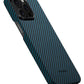 Pitaka Ultra Slim iPhone 15 Pro MagSafe Uyumlu Aramid Fiber Kılıf Black Blue Twill  Pitaka