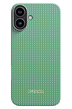 Pitaka Ultra Slim iPhone 16 Plus MagSafe Uyumlu Aramid Fiber Kılıf Forest Green  Pitaka