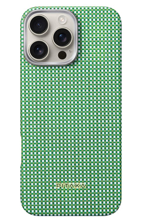 Pitaka Ultra Slim iPhone 16 Pro Max MagSafe Uyumlu Aramid Fiber Kılıf Forest Green  Pitaka