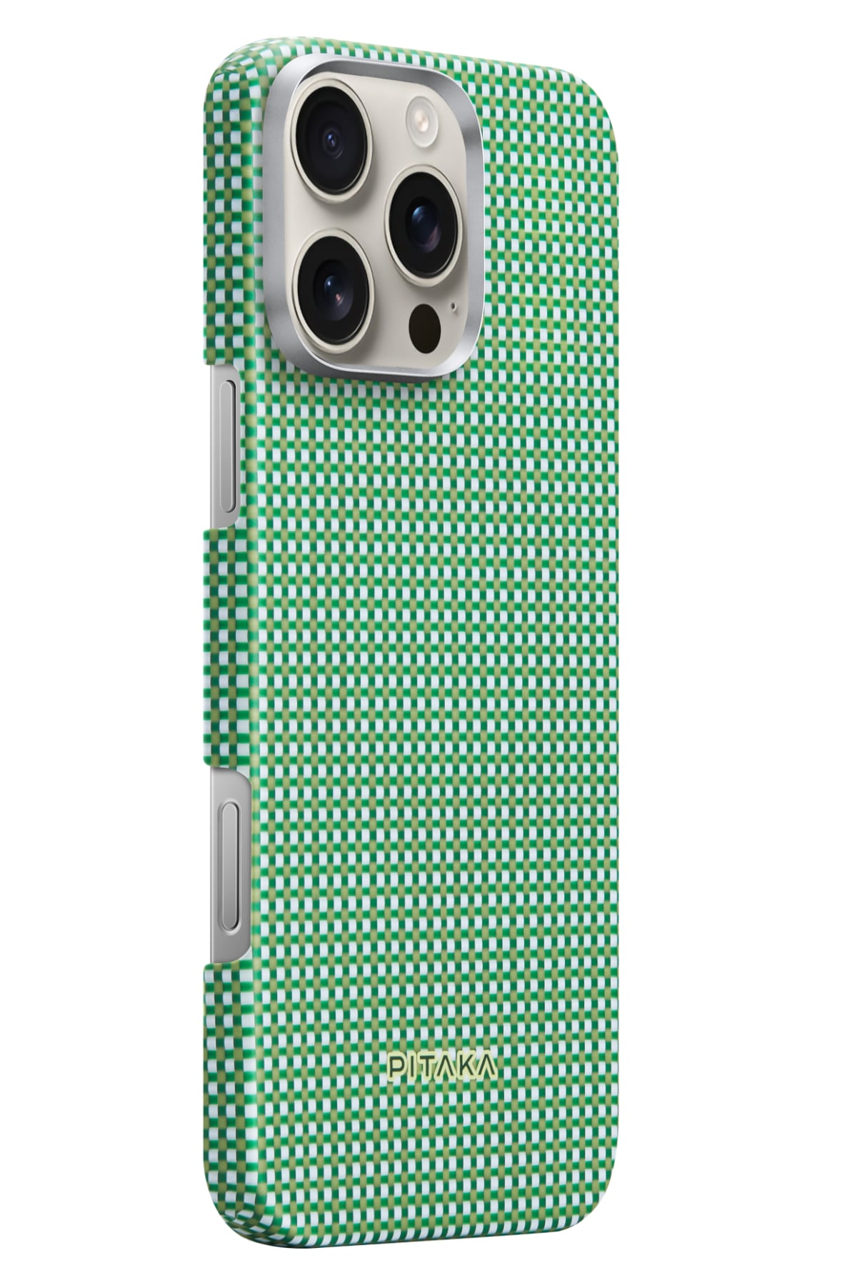 Pitaka Ultra Slim iPhone 16 Pro Max MagSafe Uyumlu Aramid Fiber Kılıf Forest Green  Pitaka