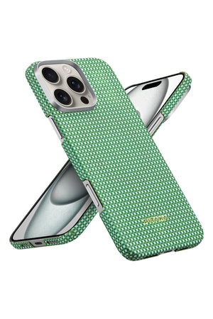 Pitaka Ultra Slim iPhone 16 Pro Max MagSafe Uyumlu Aramid Fiber Kılıf Forest Green  Pitaka
