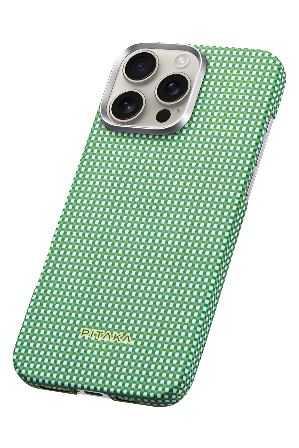Pitaka Ultra Slim iPhone 16 Pro Max MagSafe Uyumlu Aramid Fiber Kılıf Forest Green  Pitaka