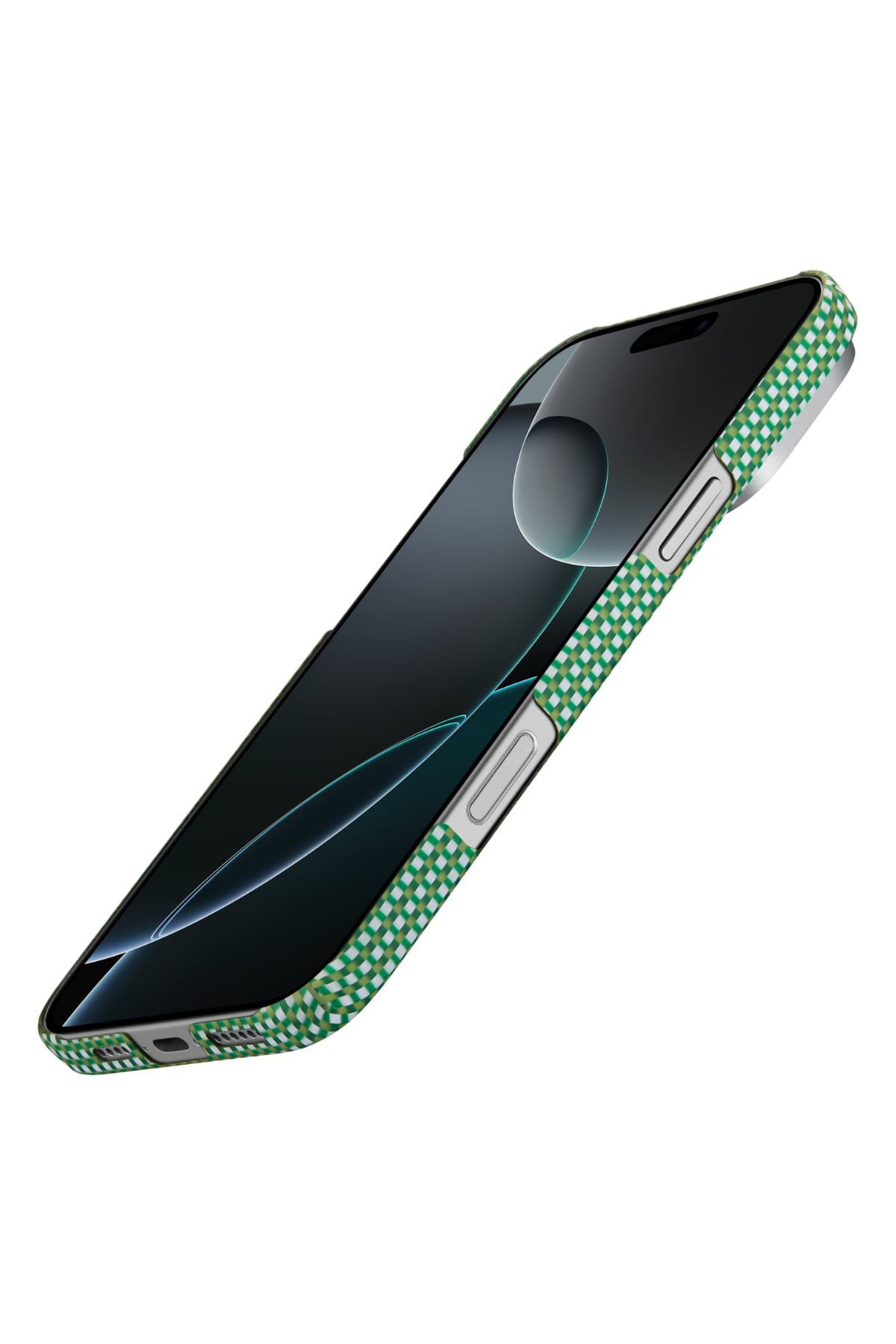 Pitaka Ultra Slim iPhone 16 Pro Max MagSafe Uyumlu Aramid Fiber Kılıf Forest Green  Pitaka