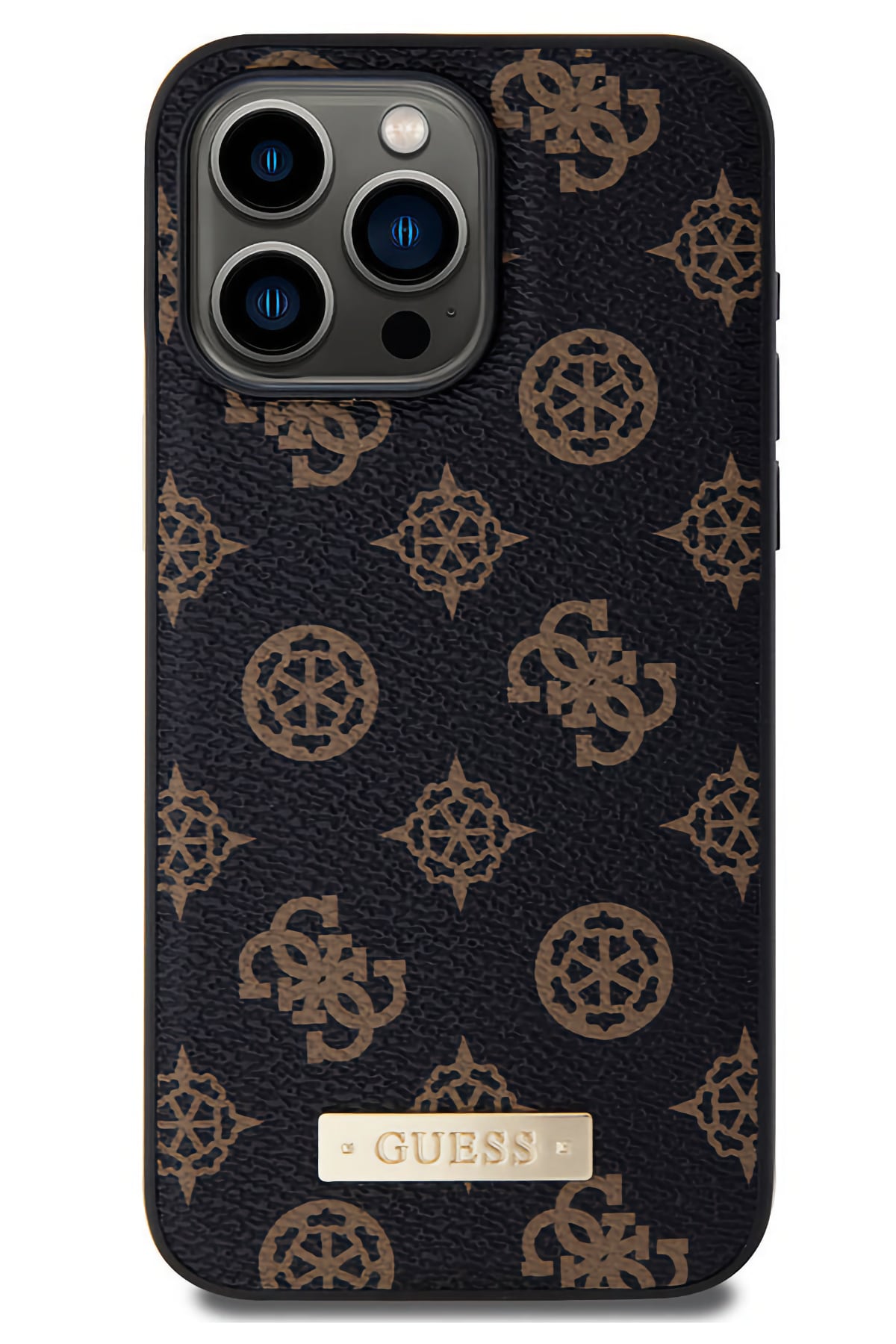 Guess iPhone 14 Pro Magsafe Uyumlu Metal Plate Kılıf Siyah  Guess