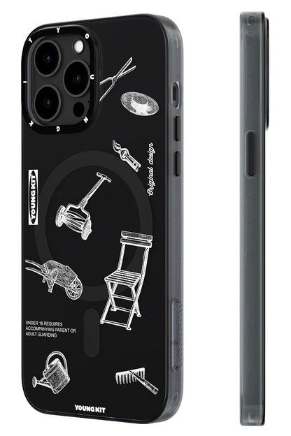 Youngkit Plaything iPhone 14 Pro uyumlu Magsafe Siyah Kılıf