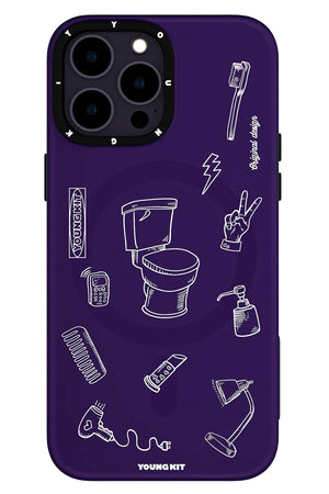 Youngkit Plaything iPhone 14 Pro Max uyumlu Magsafe Mor Kılıf