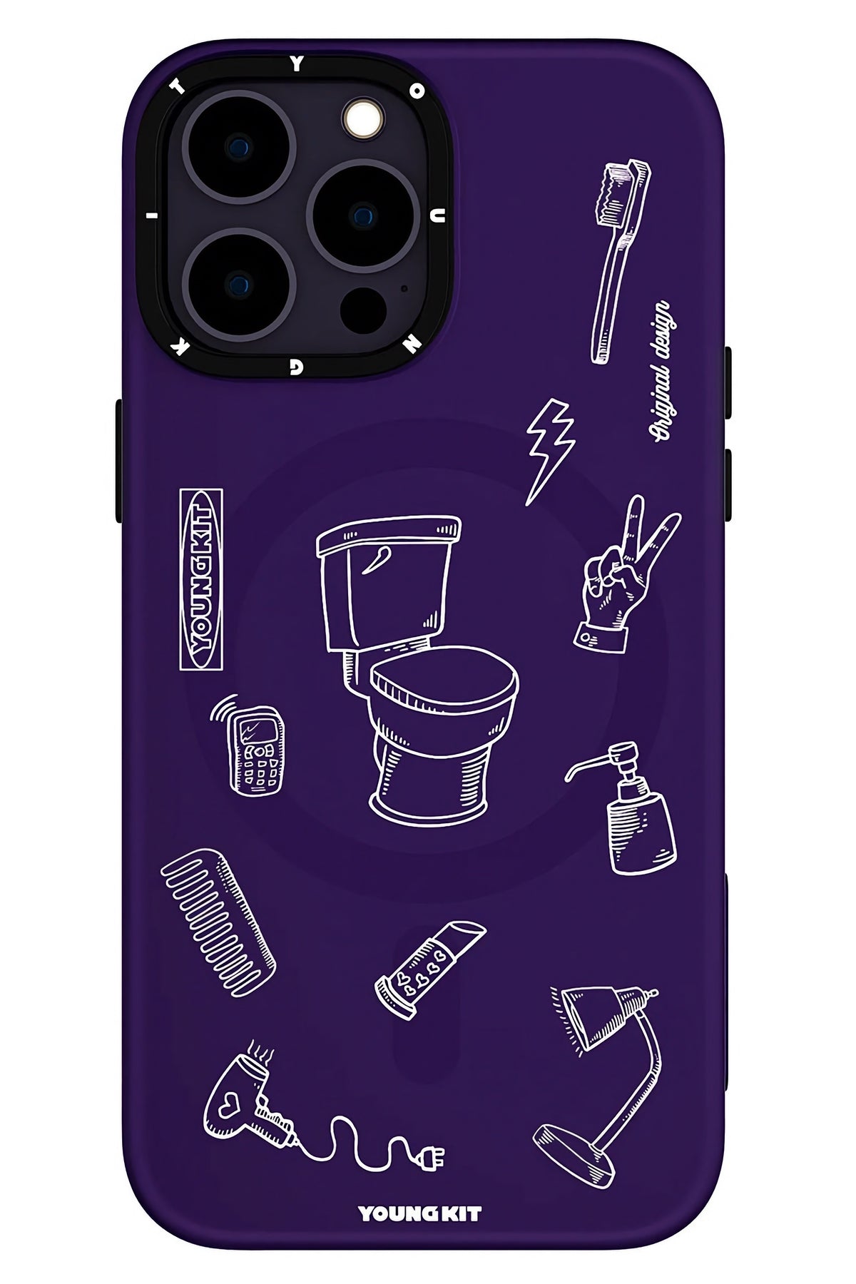 Youngkit Plaything iPhone 14 Pro Max uyumlu Magsafe Mor Kılıf  Youngkit