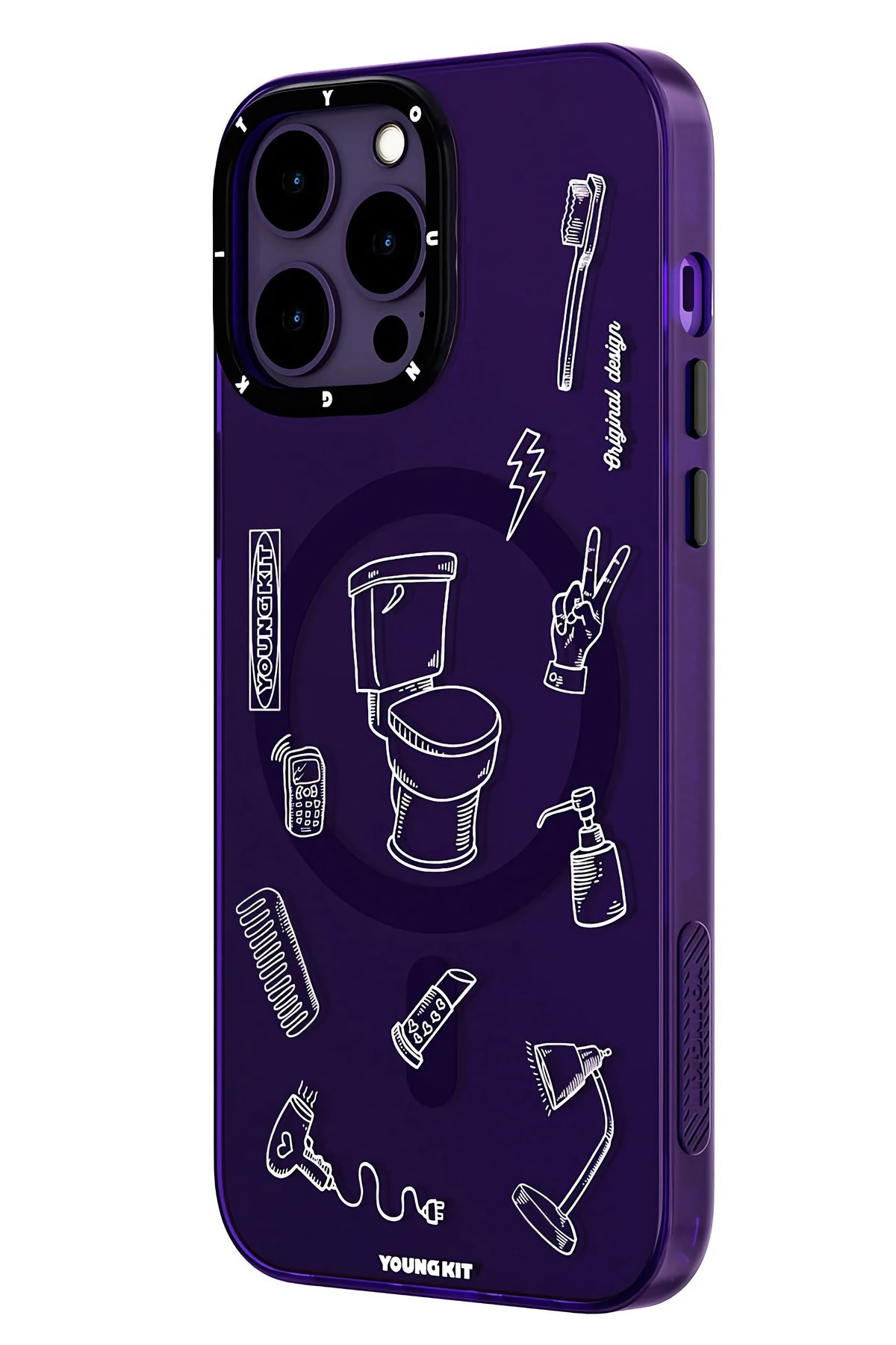 Youngkit Plaything iPhone 14 Pro Max uyumlu Magsafe Mor Kılıf  Youngkit