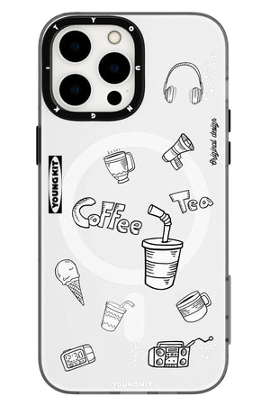 Youngkit Plaything iPhone 14 Pro Max uyumlu Magsafe Beyaz Kılıf