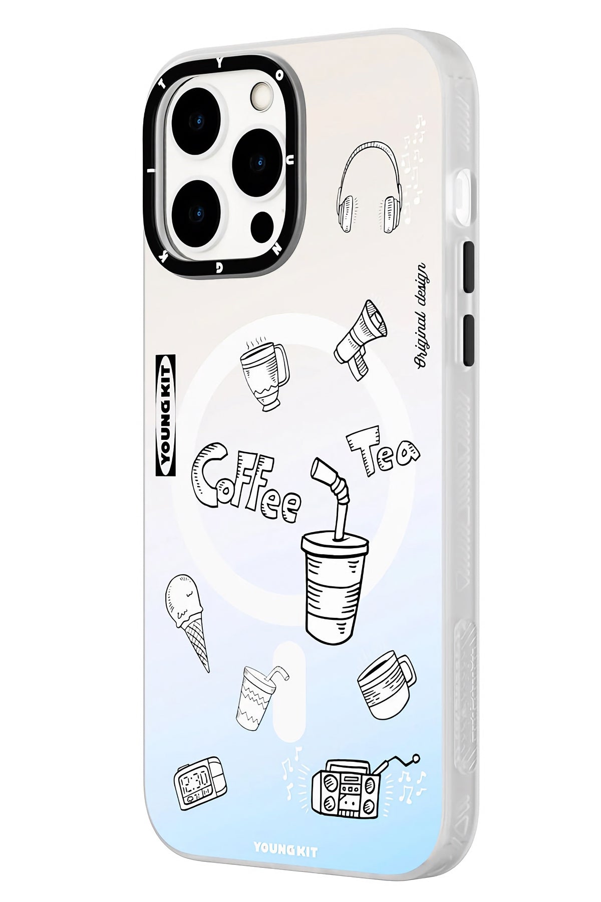 Youngkit Plaything iPhone 14 Pro uyumlu Magsafe Beyaz Kılıf  Youngkit