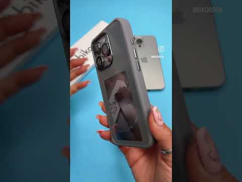 Apple iPhone 14 Pro Max uyumlu Nfc Resim Yansıtmalı Kılıf Gri bikordon