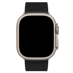 Apple Watch Uyumlu Multi Hole Deri Kordon Pure Black  bikordon