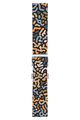 Apple Watch Uyumlu UV Baskılı Silikon Kordon Puzzle