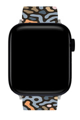 Apple Watch Uyumlu UV Baskılı Silikon Kordon Puzzle