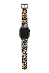Apple Watch Uyumlu UV Baskılı Silikon Kordon Puzzle