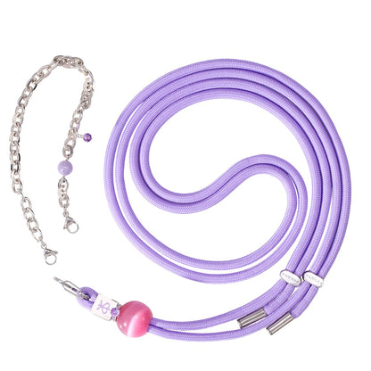Pynana Charm Serisi 2 in 1 Halat Telefon Boyun Askı İpi Mor Pynana