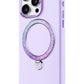 Pynana Dancing Circle iPhone 14 Pro Standlı Kılıf Magsafe Uyumlu Lila Pynana