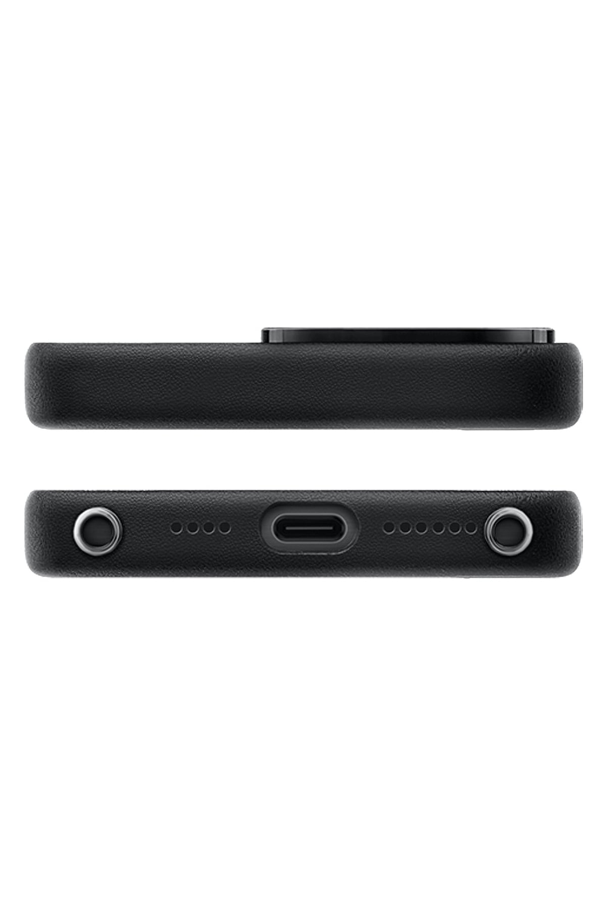 Pynana Dancing Circle iPhone 15 Pro Standlı Kılıf Magsafe Uyumlu Siyah Pynana