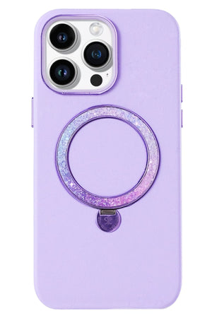 Pynana Dancing Circle iPhone 16 Pro Standlı Kılıf Magsafe Uyumlu Lila Pynana