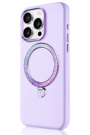 Pynana Dancing Circle iPhone 16 Pro Standlı Kılıf Magsafe Uyumlu Lila Pynana