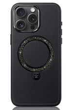 Pynana Dancing Circle iPhone 16 Pro Standlı Kılıf Magsafe Uyumlu Siyah Pynana