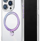 Pynana Dancing Streamer Magsafe Uyumlu iPhone 15 Pro Max Standlı Kılıf Mor Pynana