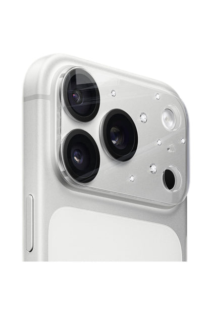 Pynana iPhone 17 Pro / Max Diamond Sky Serisi Taşlı Kamera Ada Lens Koruyucu Şeffaf Pynana