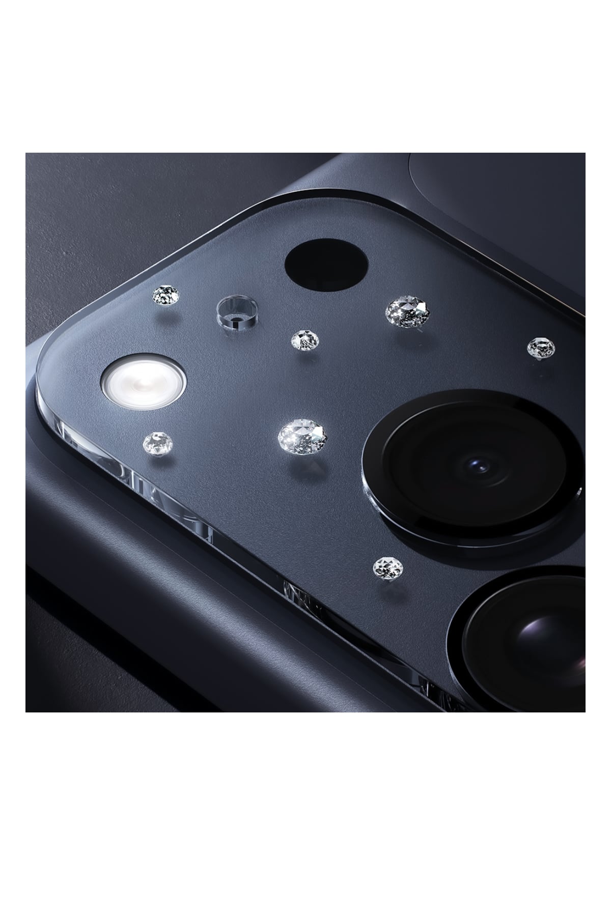 Pynana iPhone 17 Pro / Max Diamond Sky Serisi Taşlı Kamera Ada Lens Koruyucu Şeffaf Pynana