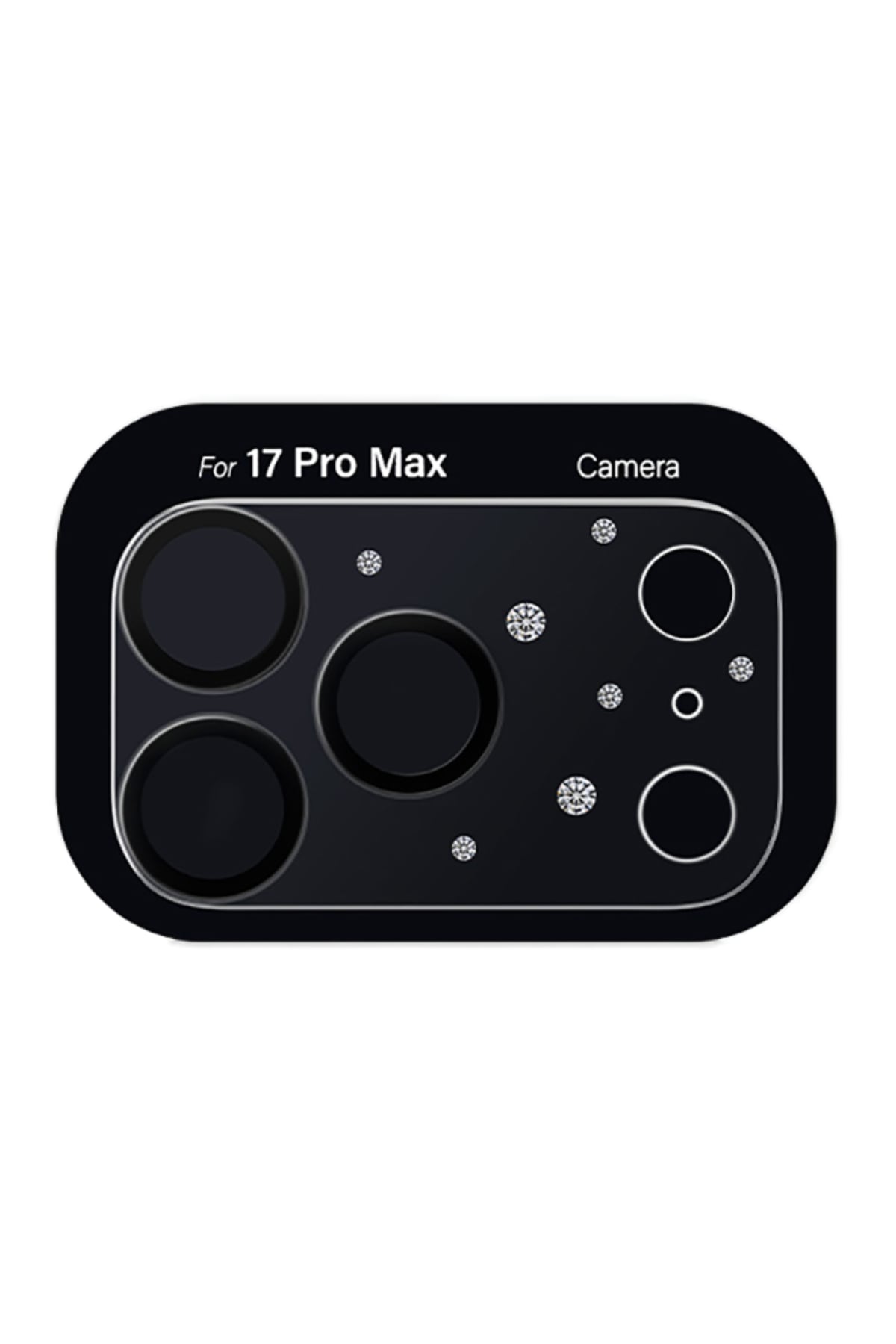 Pynana iPhone 17 Pro / Max Diamond Sky Serisi Taşlı Kamera Ada Lens Koruyucu Şeffaf iPhone 17 Pro Max Pynana