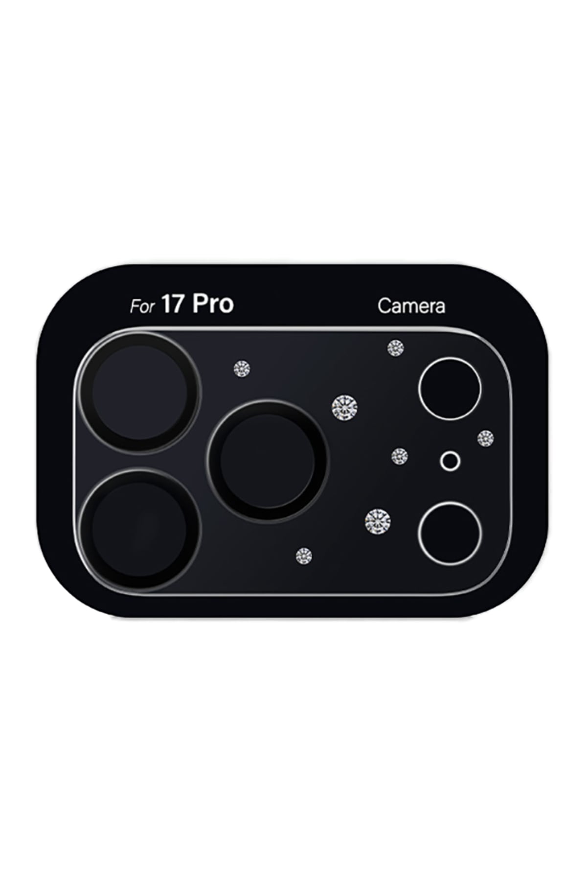 Pynana iPhone 17 Pro / Max Diamond Sky Serisi Taşlı Kamera Ada Lens Koruyucu Şeffaf iPhone 17 Pro Pynana