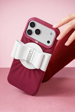 Pynana LunaBow Serisi Magsafe Uyumlu Ring Stand Telefon Tutucu Beyaz Pynana