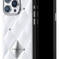 Pynana Metal Diamond iPhone 15 Pro Max Kılıf Beyaz Pynana
