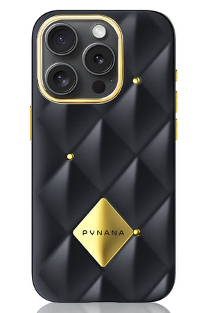Pynana Metal Diamond iPhone 16 Pro Max Kılıf Siyah Pynana
