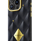 Pynana Metal Diamond iPhone 16 Pro Max Kılıf Siyah Pynana