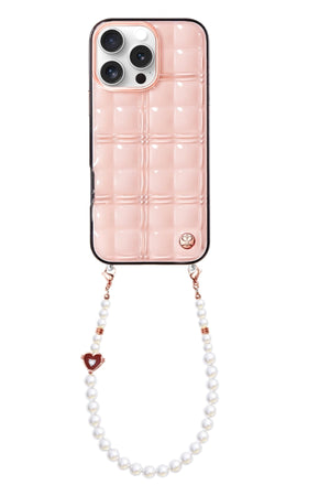 Pynana Metal Grid iPhone 16 Pro Kılıf Askı Aparatlı Pembe Pynana