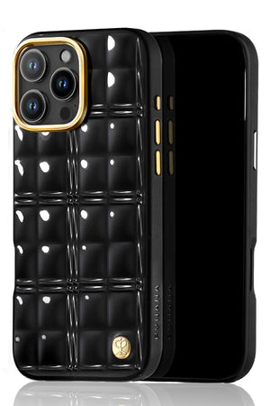 Pynana Metal Grid iPhone 16 Pro Kılıf Askı Aparatlı Siyah Pynana