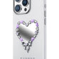 Pynana Mirror Serisi Zirconia Taşlı iPhone 16 Pro Max Kılıf Beyaz Pynana
