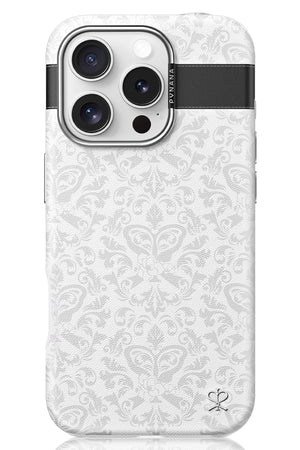 Pynana Print Serisi iPhone 15 Pro Max Magsafe Uyumlu Kılıf Beyaz Pynana
